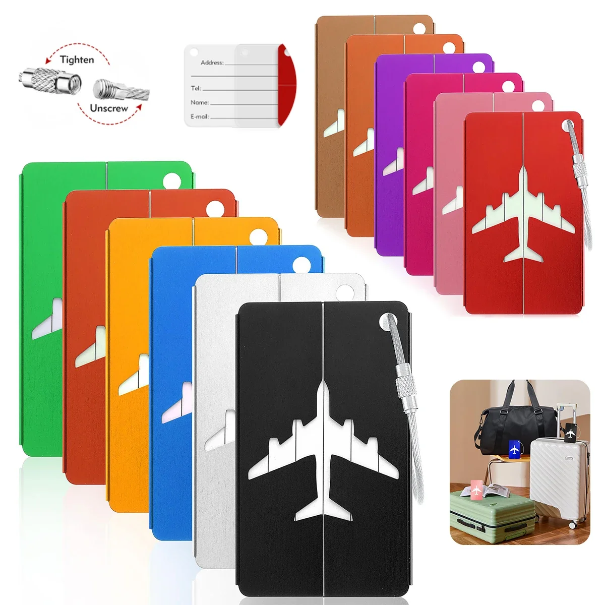 Travel Accessories India - Metalowa zawieszka do bagażu podróżnego, wykonana