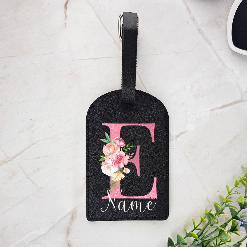 Travel Accessories As Gifts - Personalizowana, różowa zawieszka na bagaż z