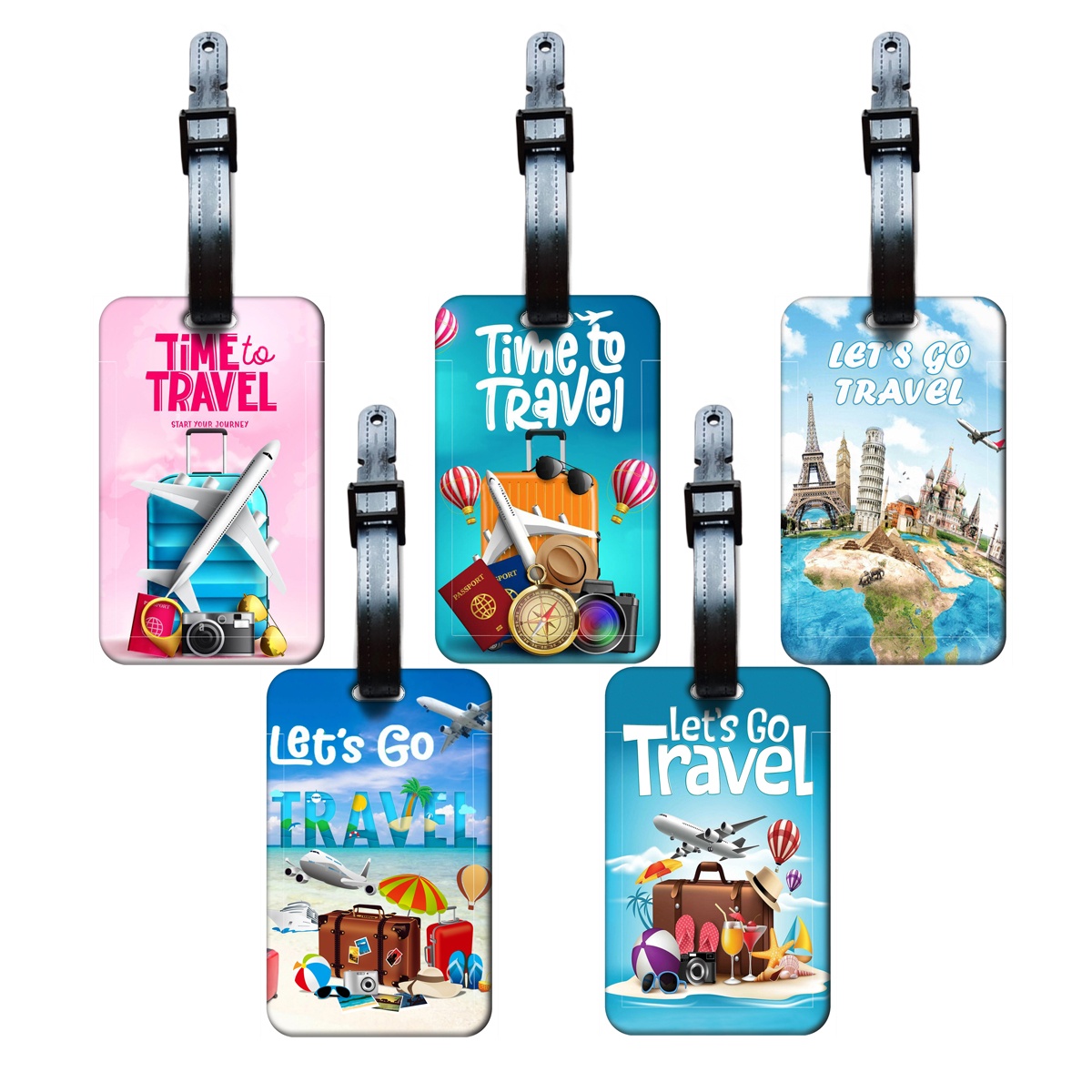 Travel Accessories Aesthetic - Etykieta Bagażowa w Stylu Podróżniczym Męska